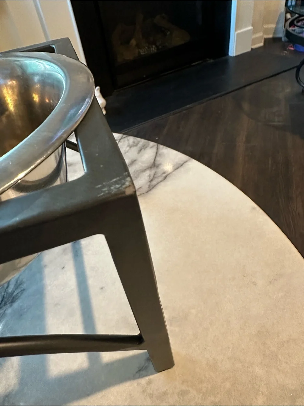 Elevated Double Pet Bowl Stand with Stainless Steel Bowls - Black & Silver